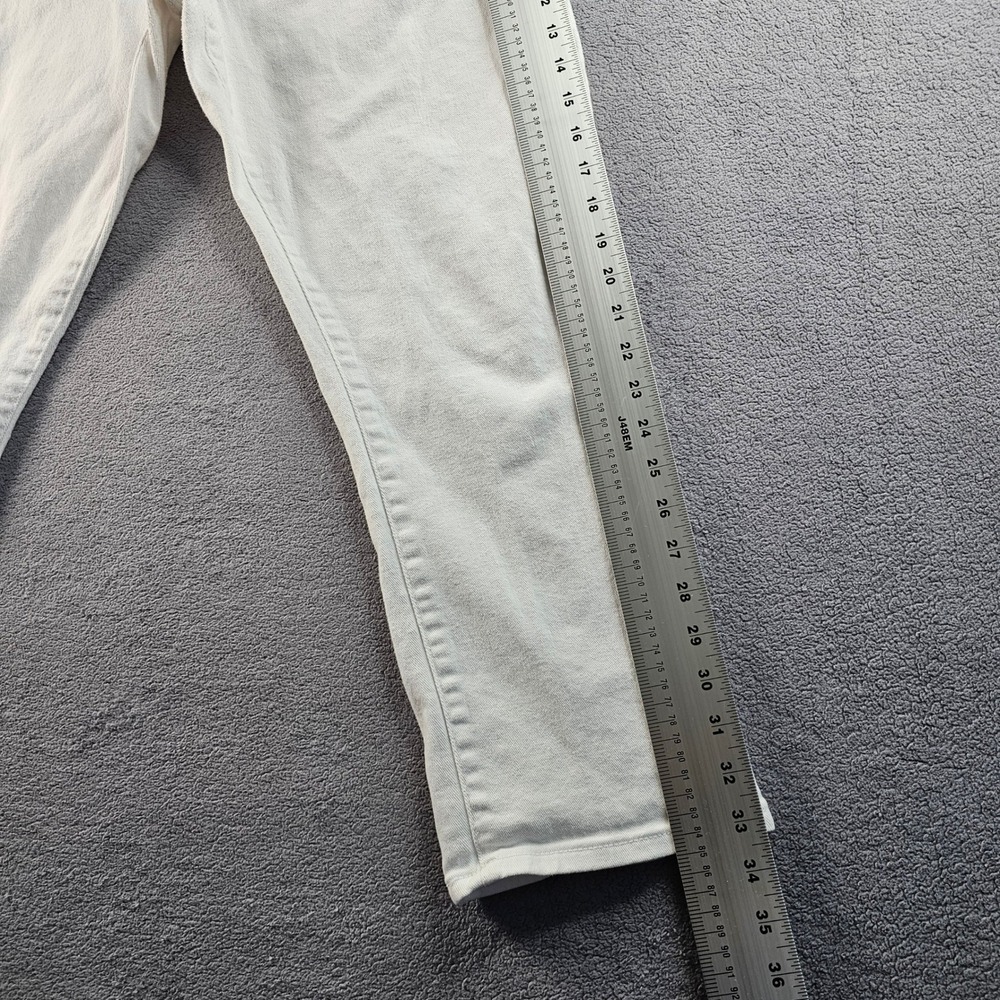 Kut from the Kloth Boyfriend‎ Jeans Women's 14 White Denim Stretch Bardot Skinny - Picture 3 of 15